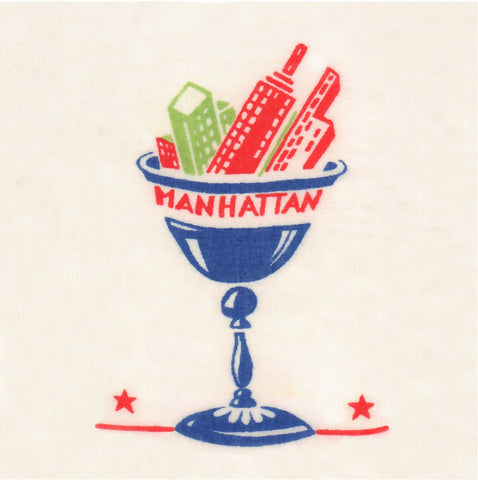 Manhattan Cocktail Napkin 1930s